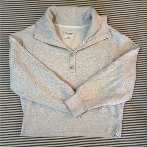 Abercrombie Collard Sweatshirt - Heather Gray (S)